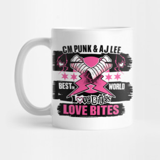 cm punk & AJ Lee WWE Mug
