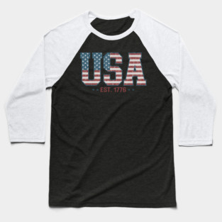 Usa Est 1776 Baseball T-Shirt