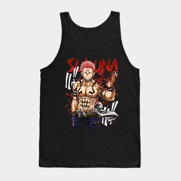 Jujutsu Kaisen Sukuna King of Curses Tank Top by Otaku Vibes
