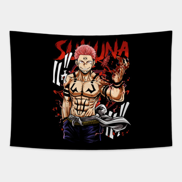 Jujutsu Kaisen Sukuna King of Curses Tapestry by Otaku Vibes
