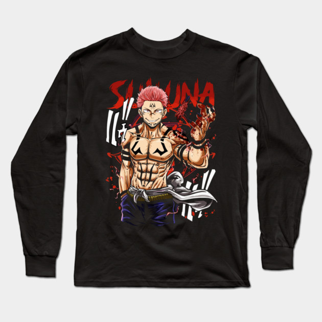 Jujutsu Kaisen Sukuna King of Curses Long Sleeve T-Shirt by Otaku Vibes