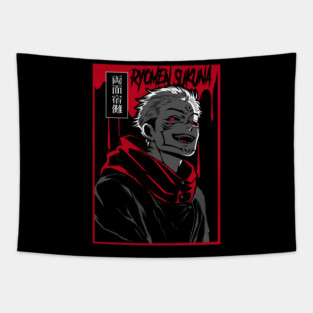Jujutsu Kaisen Sukuna Four Eyes Glare Tapestry