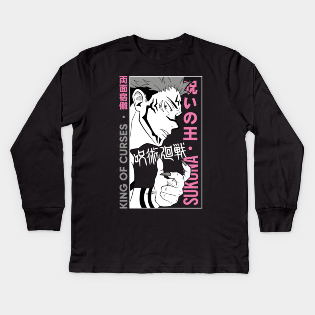 Sukuna King of Curses - Jujutsu Kaisen Kids Long Sleeve T-Shirt by Otaku Vibes
