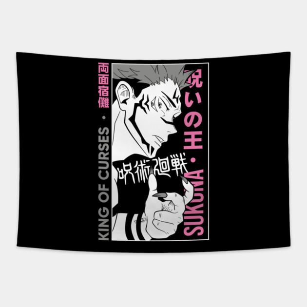 Sukuna King of Curses - Jujutsu Kaisen Tapestry by Otaku Vibes