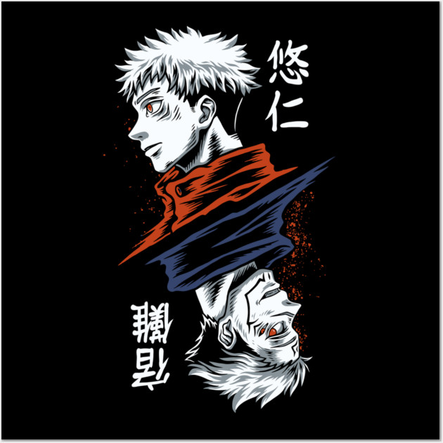 Jujutsu Kaisen Sukuna and Itadori Split Form Wall Art by Otaku Vibes