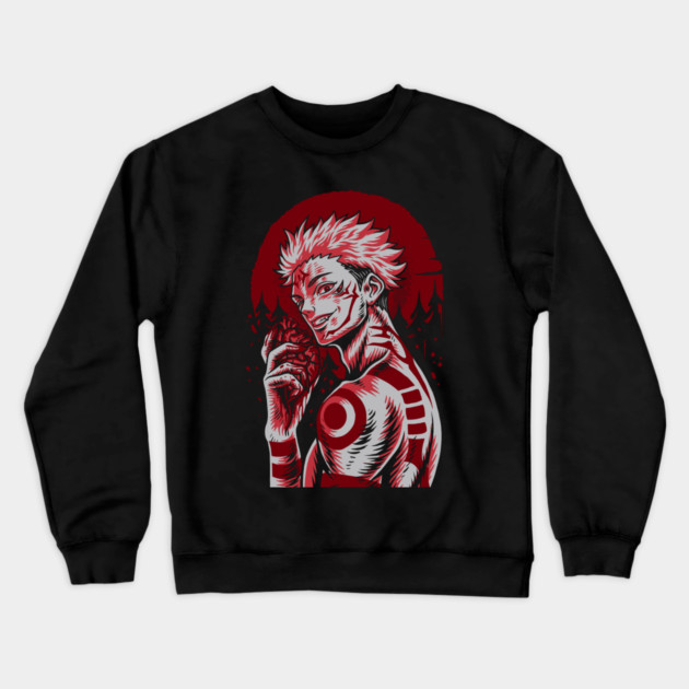 Jujutsu Kaisen Sukuna King Returns Art Crewneck Sweatshirt by Otaku Vibes