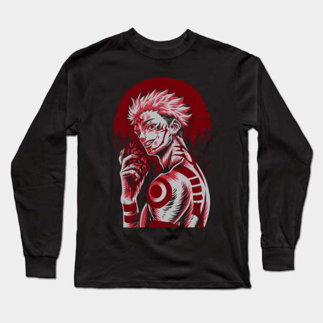 Jujutsu Kaisen Sukuna King Returns Art Long Sleeve T-Shirt by Otaku Vibes