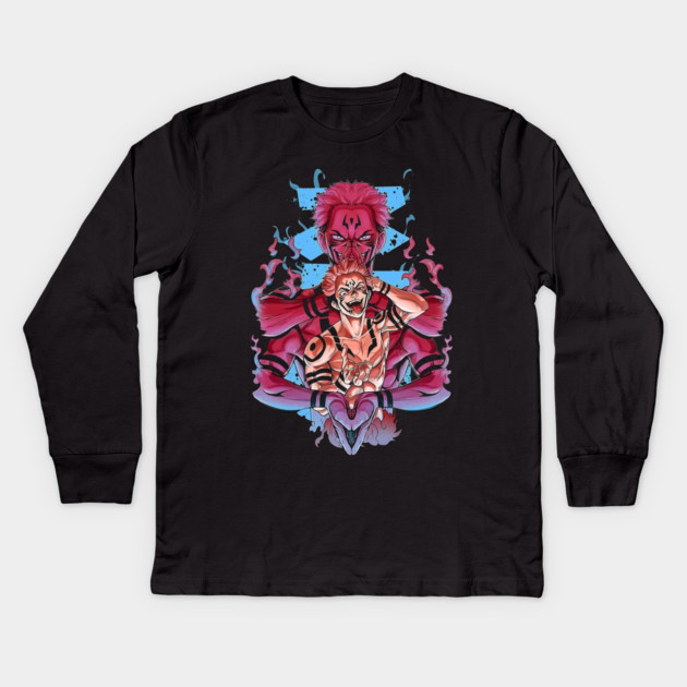 Sukuna Domain Expansion - Jujutsu Kaisen Kids Long Sleeve T-Shirt by Otaku Vibes