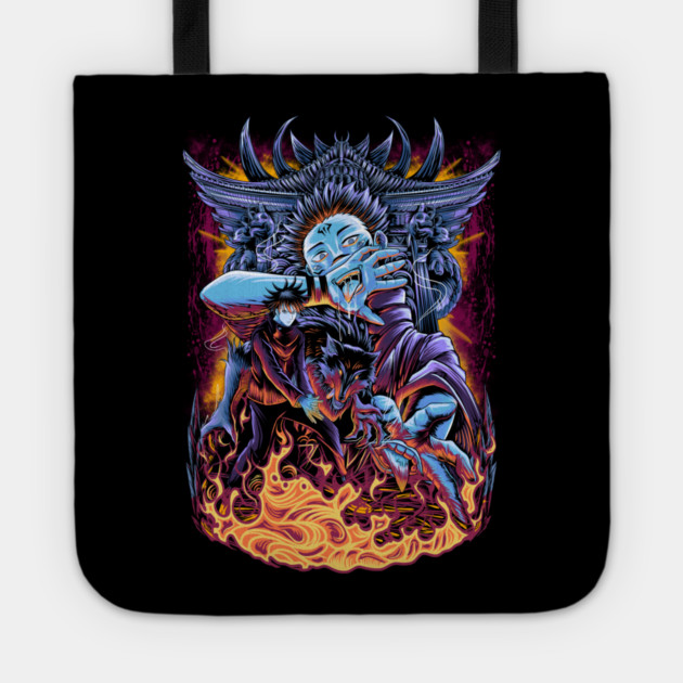 Jujutsu Kaisen Sukuna Eyes on Megumi Tote by Otaku Vibes