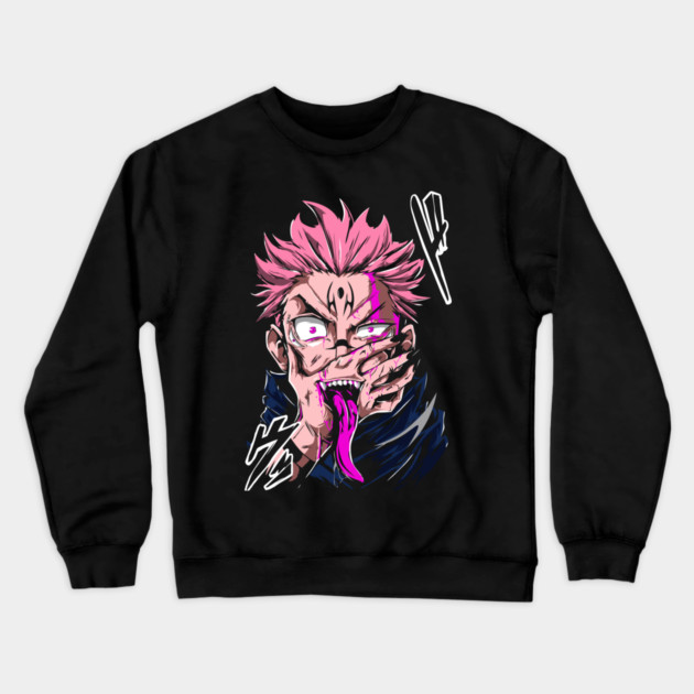 Jujutsu Kaisen Sukuna Evil Smile Crewneck Sweatshirt by Otaku Vibes
