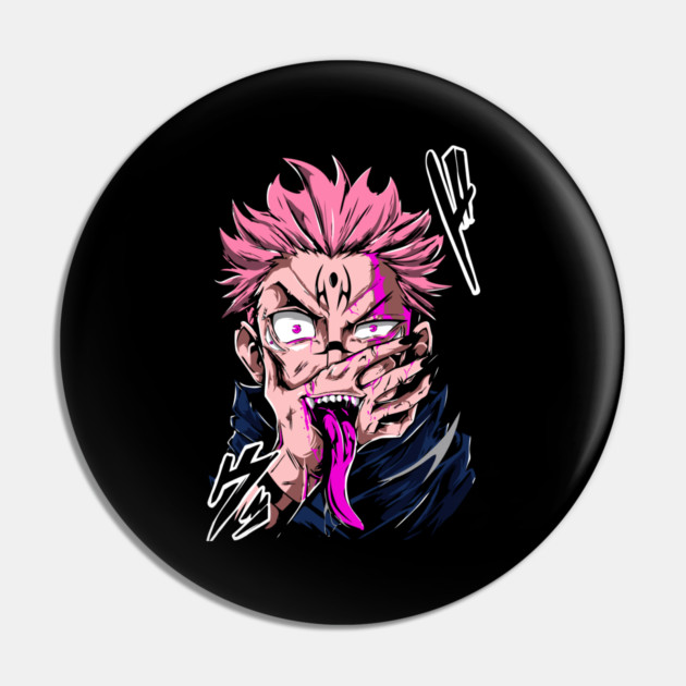 Jujutsu Kaisen Sukuna Evil Smile Pin by Otaku Vibes
