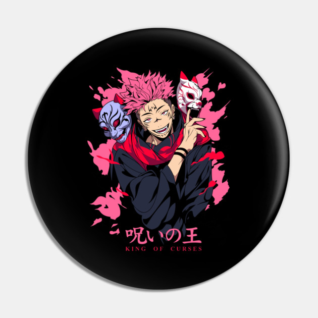 Sukuna King of Curses Cool Design Pin by Otaku Vibes