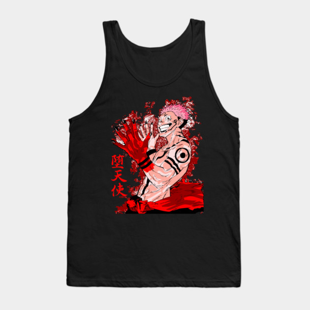 Sukuna King of Curses in Blood -Jujutsu Kaisen Tank Top by Otaku Vibes