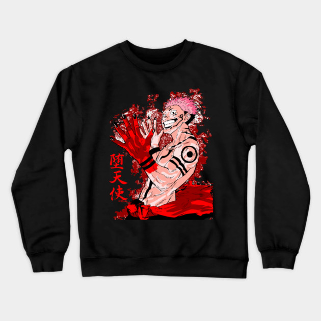 Sukuna King of Curses in Blood -Jujutsu Kaisen Crewneck Sweatshirt by Otaku Vibes
