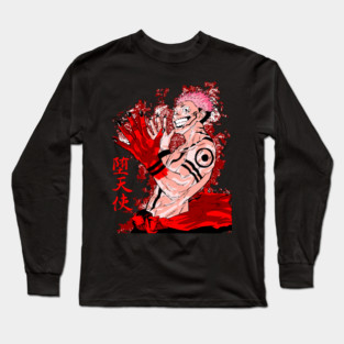 Sukuna King of Curses in Blood -Jujutsu Kaisen Long Sleeve T-Shirt
