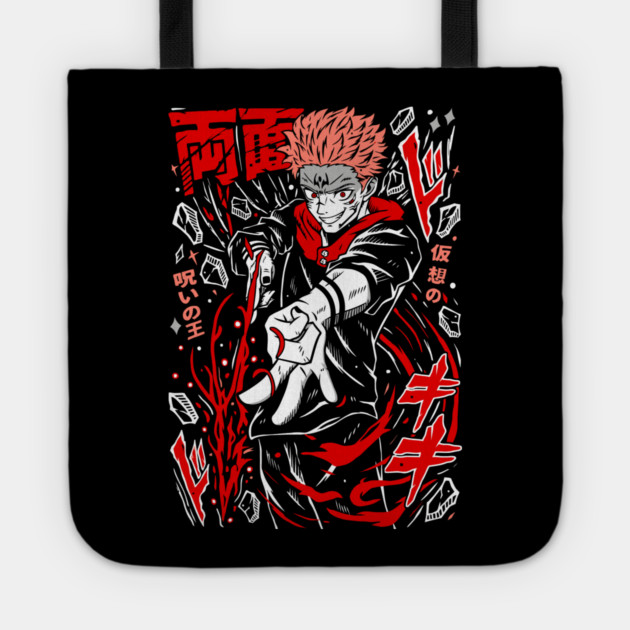 Jujutsu Kaisen Sukuna Anime Villain Icon Tote by Otaku Vibes