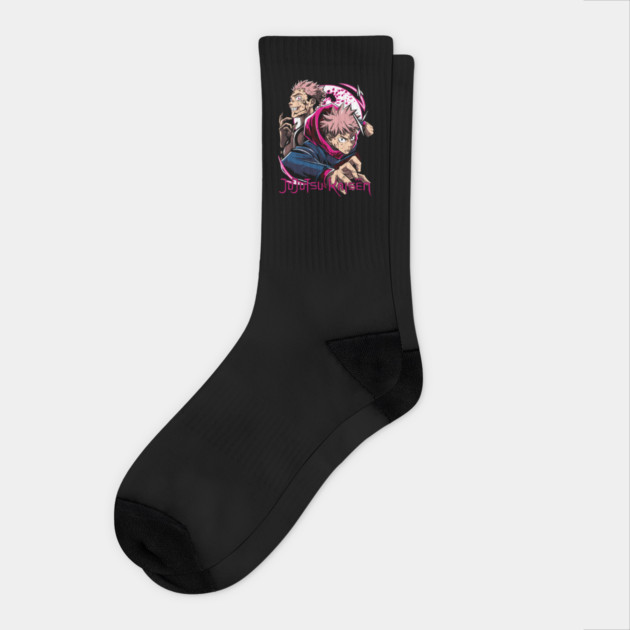 Jujutsu Kaisen Sukuna vs Itadori Socks by Otaku Vibes