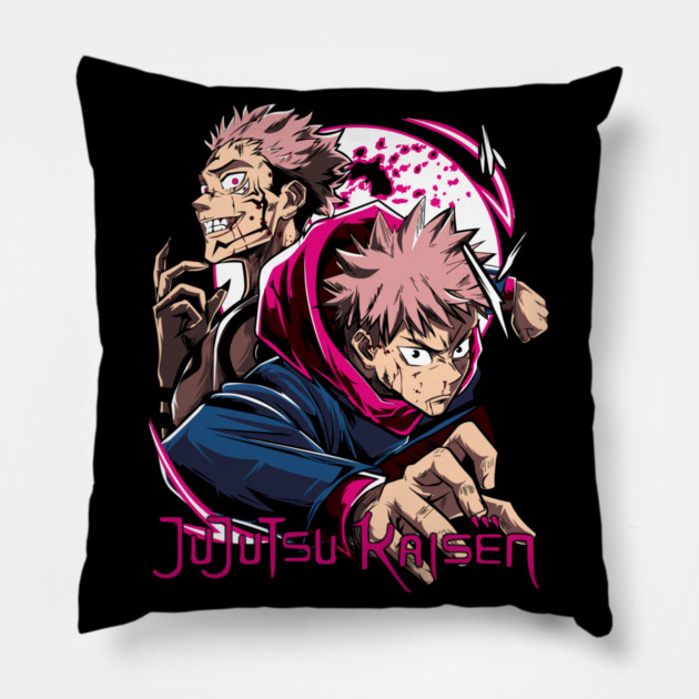 Jujutsu Kaisen Sukuna vs Itadori Pillow by Otaku Vibes