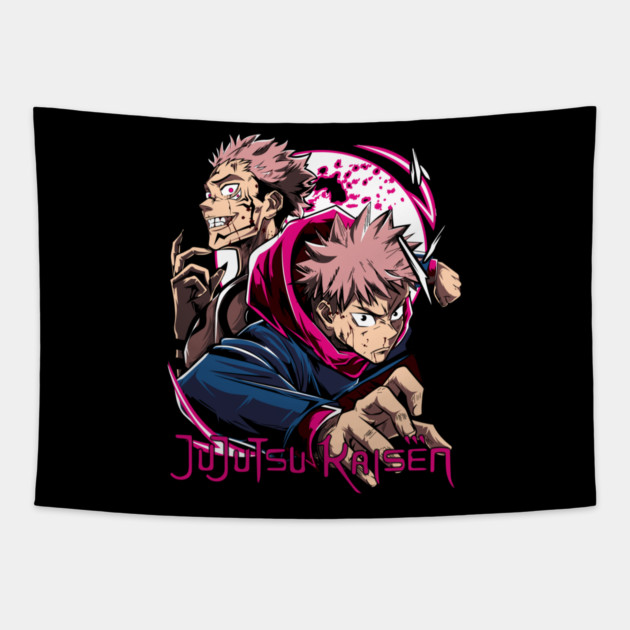 Jujutsu Kaisen Sukuna vs Itadori Tapestry by Otaku Vibes