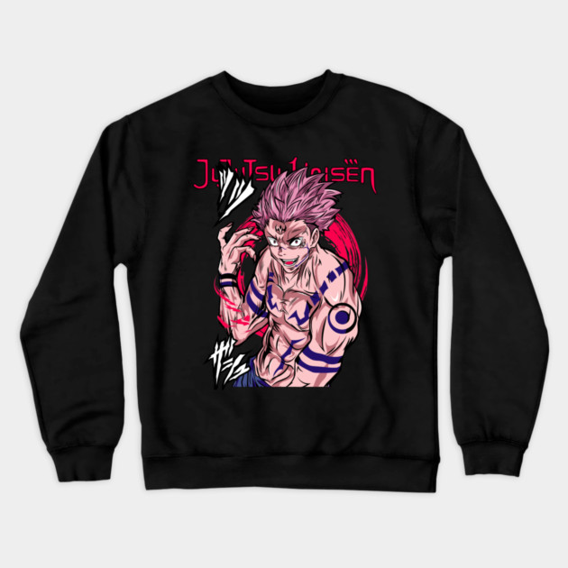Jujutsu Kaisen Sukuna Malevolent Power Art Crewneck Sweatshirt by Otaku Vibes