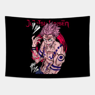 Jujutsu Kaisen Sukuna Malevolent Power Art Tapestry