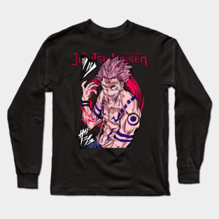 Jujutsu Kaisen Sukuna Malevolent Power Art Long Sleeve T-Shirt