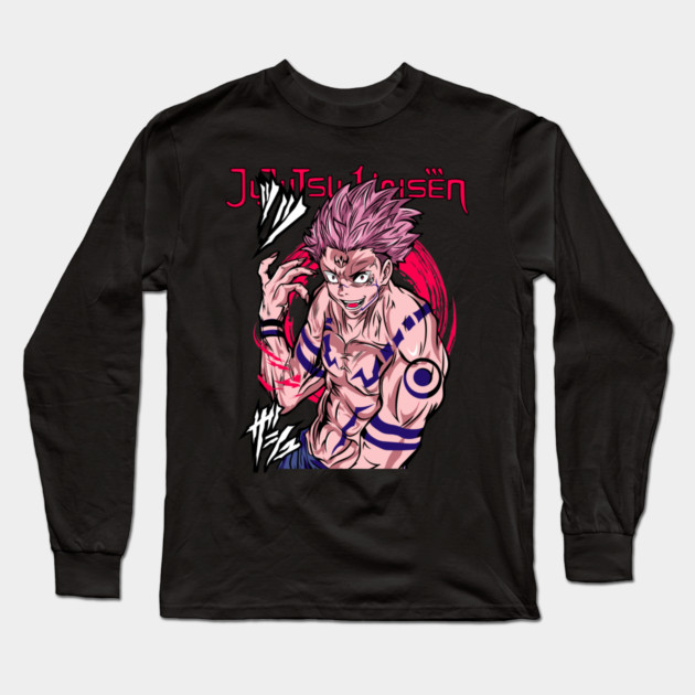 Jujutsu Kaisen Sukuna Malevolent Power Art Long Sleeve T-Shirt by Otaku Vibes