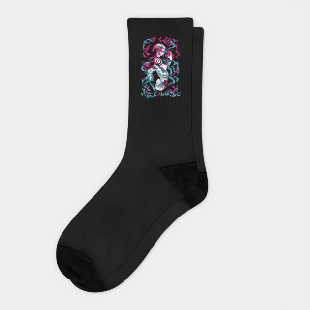 Jujutsu Kaisen Sukuna vs Gojo Showdown Art Socks by Otaku Vibes