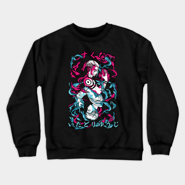 Jujutsu Kaisen Sukuna vs Gojo Showdown Art Crewneck Sweatshirt by Otaku Vibes
