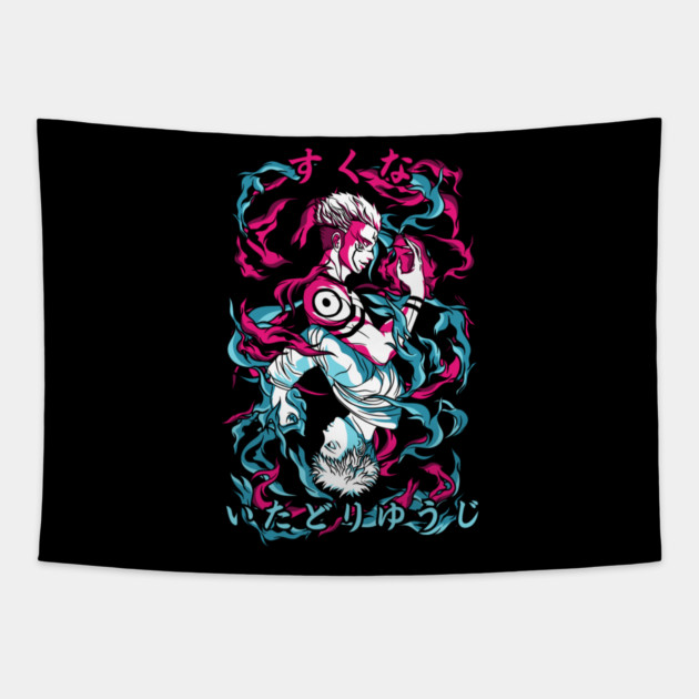 Jujutsu Kaisen Sukuna vs Gojo Showdown Art Tapestry by Otaku Vibes