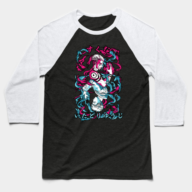 Jujutsu Kaisen Sukuna vs Gojo Showdown Art Baseball T-Shirt by Otaku Vibes