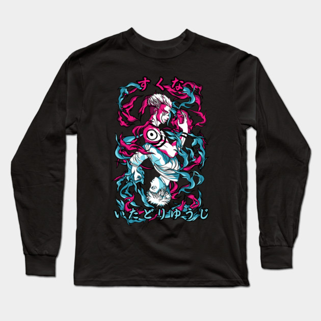 Jujutsu Kaisen Sukuna vs Gojo Showdown Art Long Sleeve T-Shirt by Otaku Vibes
