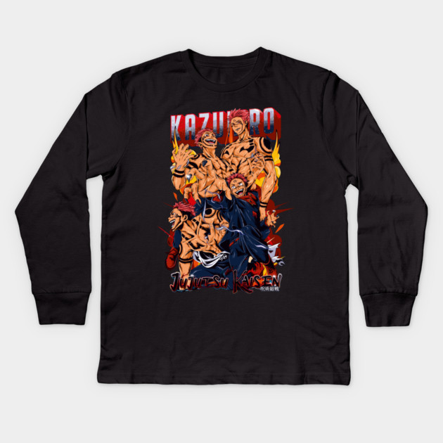 Sukuna King of Curses Art - Jujutsu Kaisen Kids Long Sleeve T-Shirt by Otaku Vibes
