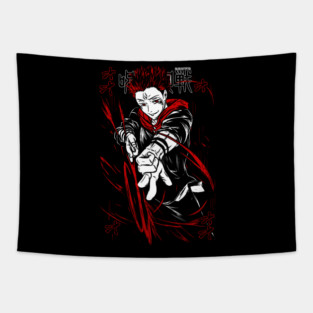 Sukuna's Fire Arrow - Jujutsu Kaisen Tapestry