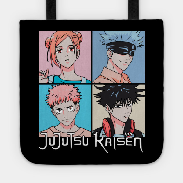 Jujutsu Kaisen Pop Art Portrait Grid Tote by Otaku Vibes