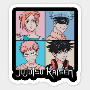 Jujutsu Kaisen Pop Art Portrait Grid Magnet