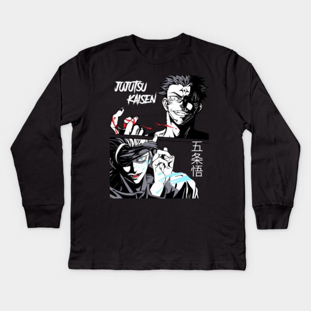 Gojo vs Sukuna Jujutsu Kaisen Showdown Kids Long Sleeve T-Shirt by Otaku Vibes