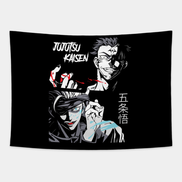 Gojo vs Sukuna Jujutsu Kaisen Showdown Tapestry by Otaku Vibes