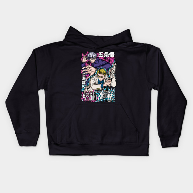 Gojo and Nanami - Jujutsu Kaisen Kids Hoodie by Otaku Vibes