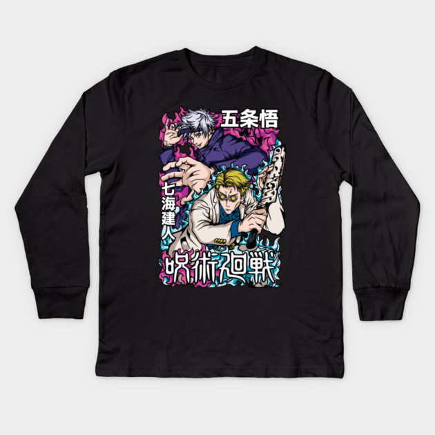 Gojo and Nanami - Jujutsu Kaisen Kids Long Sleeve T-Shirt by Otaku Vibes