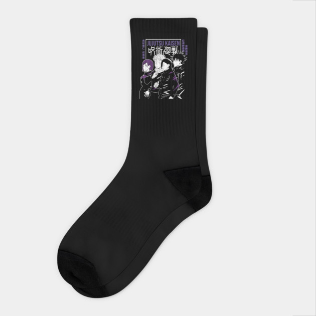 Jujutsu Kaisen Main Characters Cool Design Socks by Otaku Vibes
