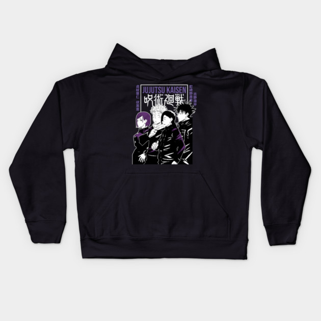 Jujutsu Kaisen Main Characters Cool Design Kids Hoodie by Otaku Vibes