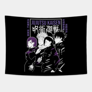 Jujutsu Kaisen Main Characters Cool Design Tapestry