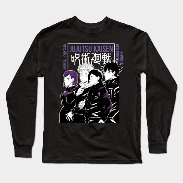 Jujutsu Kaisen Main Characters Cool Design Long Sleeve T-Shirt by Otaku Vibes