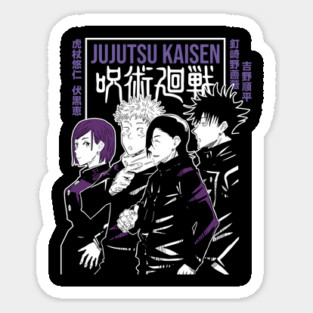 Jujutsu Kaisen Main Characters Cool Design Magnet