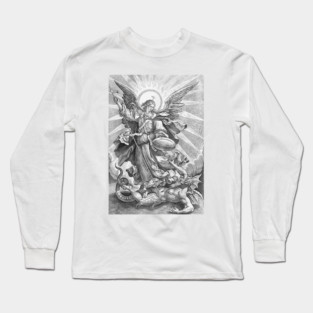 St Saint Michael the Archangel Catholic Angel Warrior Long Sleeve T-Shirt