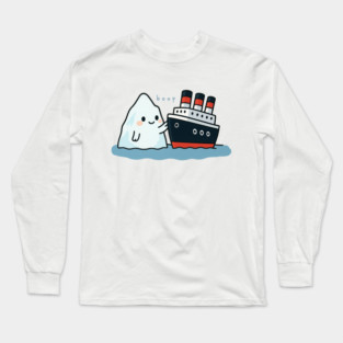 Boop Titanic – Cute Iceberg and Ship Parody Long Sleeve T-Shirt