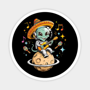 Cinco de Mayo Astronaut alien Festive Space Mexican tee Magnet