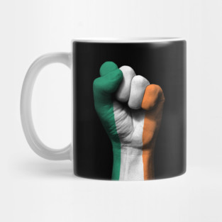 Flag of Ireland on a Raised Clenched Fist Mug