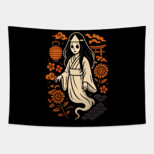 Halloween - Yūrei Ghost– Japanese Spirit in White Tapestry